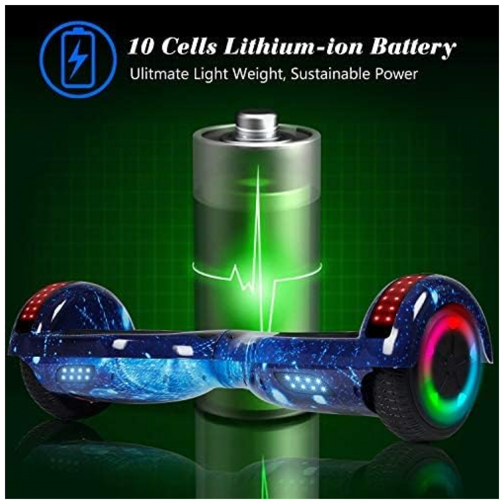 Hoverboard LIEAGLE 6,5" A006 Star Blue com Rodas LED e Bluetooth para Crianças e Adultos - Imagem 4