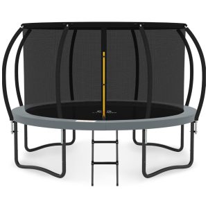 Trampolim JUMPZYLLA 24m 3m 36m 43m 46m 49m com Rede de Proteção - Trampolim Recreativo com Escada e Revestimento Antirruído.