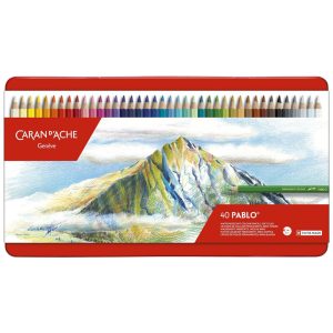 Kit Lápis de Cor Profissional com Estojo 40 peças Creative Art Materials 666340