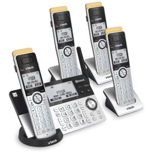 Telefone sem Fio de Longo Alcance 213 m2 com Bluetooth 4 Aparelhos VTECH IS8151