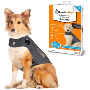 Colete Anti Ansiedade e Extresse para Cães de Grande porte 18 a 29 Kg THUNDERSHIRT HGL T01 Cinza
