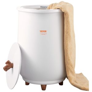 Aquecedor de Toalha Elétrico com Desligamento Automático e Temporizador de 4 Níveis para até 2 Toalhas Grandes 110V VEVOR E1819Z-US Branco