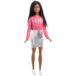 Boneca Barbie It Takes Two Brooklyn com Cabelo Trançado Camisa Rosa Nyc Multicolorida