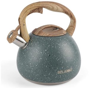 Chaleira de chá BELANKO 3 Litros em Aço Inoxidável com Apito Verde