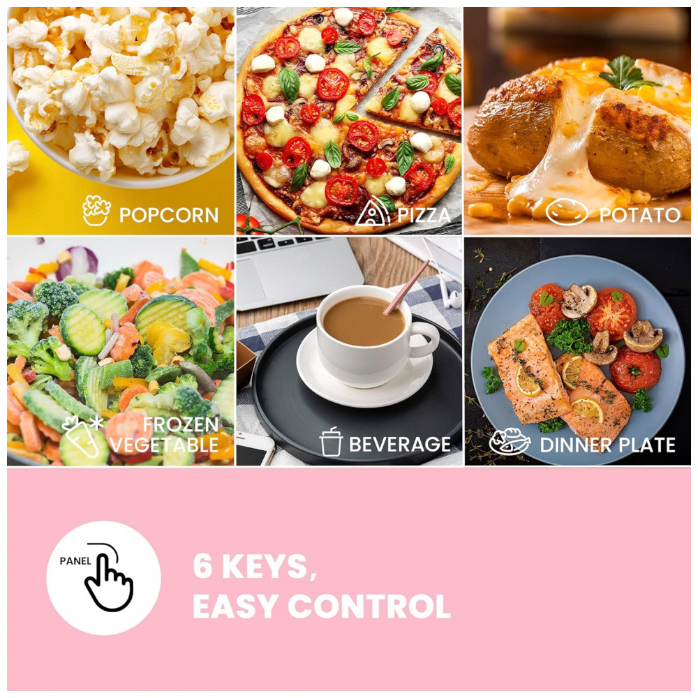 Micro Ondas de Bancada Retrô 19L com 11 Níveis de Potência 110V 700W COMFEE C20M1WB Branco - Imagem 2