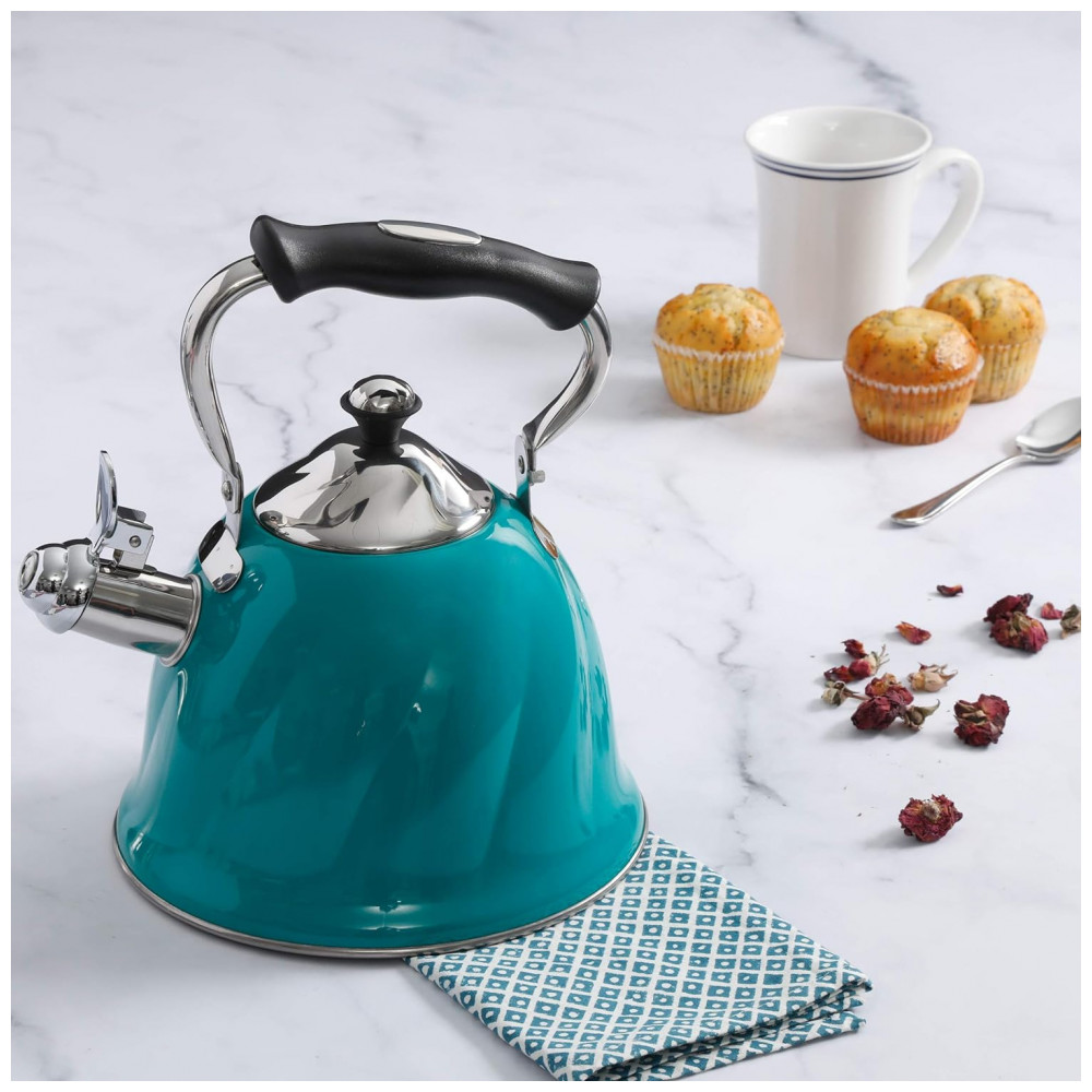 Chaleira de Chá 2.3 Litros em Aço Inoxidável com Apito Mr Coffee Verde - Imagem 2