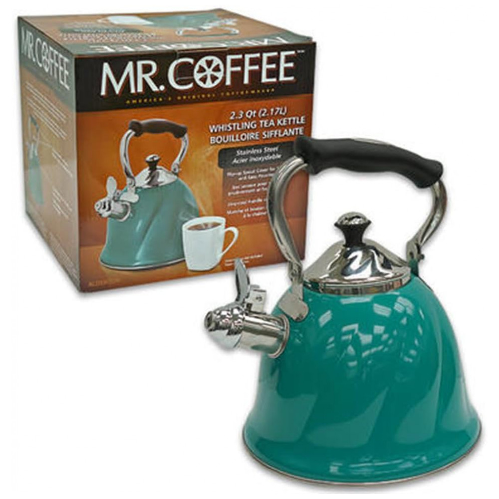 Chaleira de Chá 2.3 Litros em Aço Inoxidável com Apito Mr Coffee Verde - Imagem 3