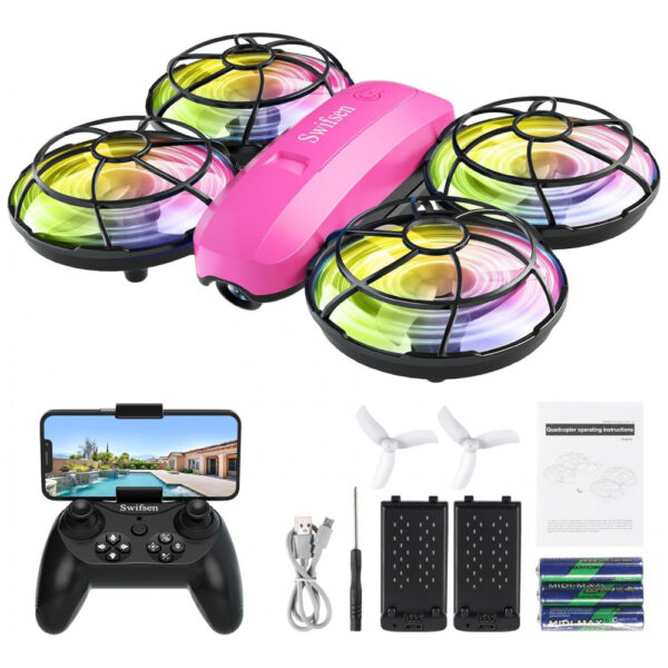 Mini Drone Swifsen para Crianças e Iniciantes - Drone Indoor em Formato de Avião para Meninos - Pequeno Helicóptero com Hovering Automático, Flips 3D