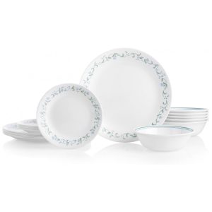 Jogo de Jantar Corelle Vitrelle 18 Peças Country Cottage - Resistente a Rachaduras e Quebras