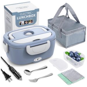 Marmita Elétrica Portátil 15L com Recipiente de Aço Inoxidável 12V 110V Herrfilk Azul