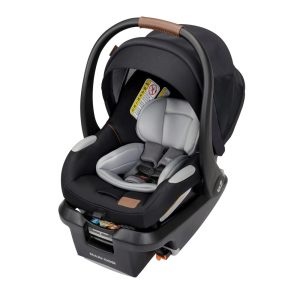 Cadeira de Bebe para Carro Leve é ​​Fácil de Transportar com Alça Ergonômica Oferece Amortecimento com Almofadas Removíveis Maxi-Cosi Maxi-Cosi's Mico™ Luxe Preto e Cinza