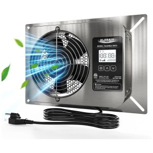 Ventilador de Parede com Display Digital Temporizador Termostato de Proteção 115V ALORAIR Prata