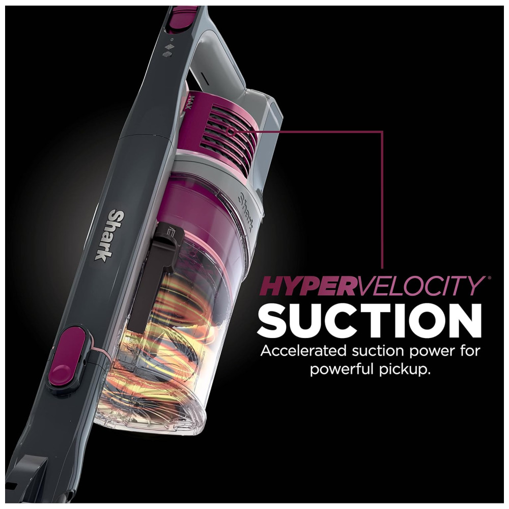 Aspirador de Pó Flexível Sem Fio Recarregável Capacidade 400 ml SHARK IZ163H Rosa escuro - Imagem 11