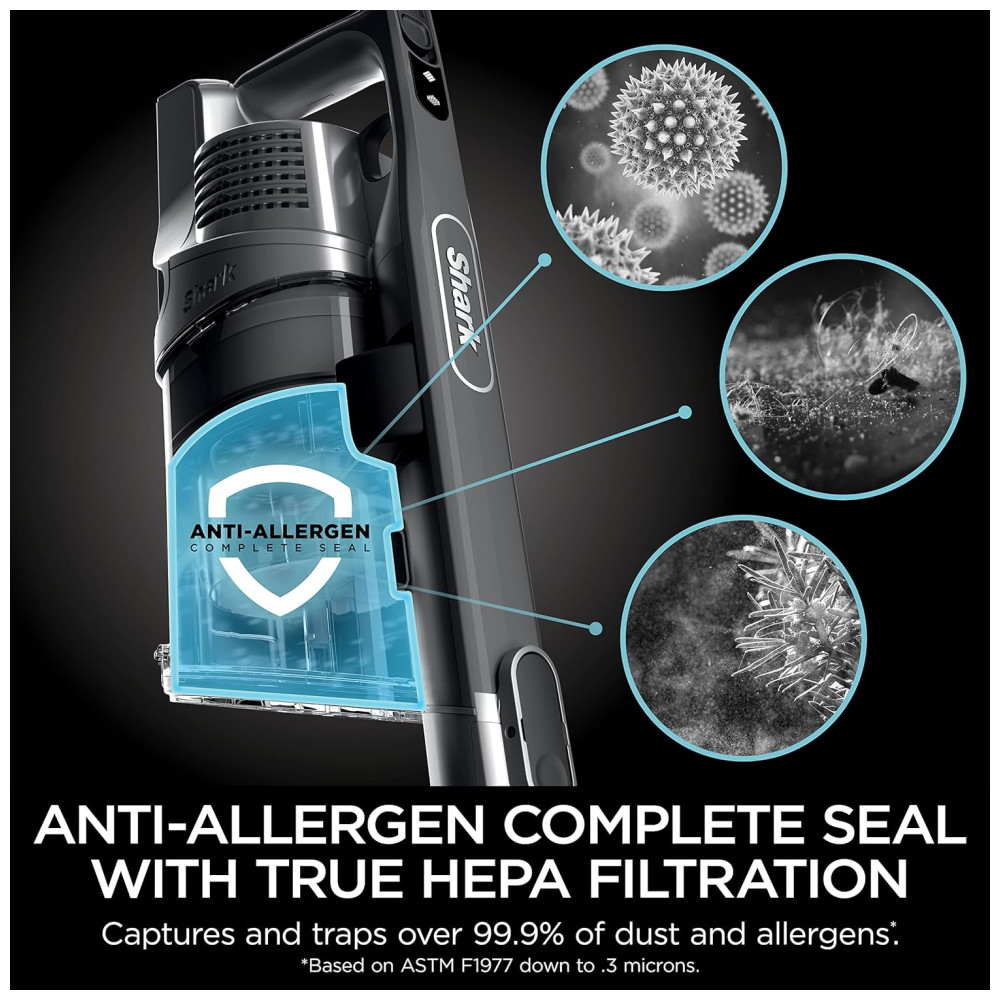 Aspirador de Pó Flexível Sem Fio Recarregável Capacidade 400 ml SHARK IZ163H Rosa escuro - Imagem 15