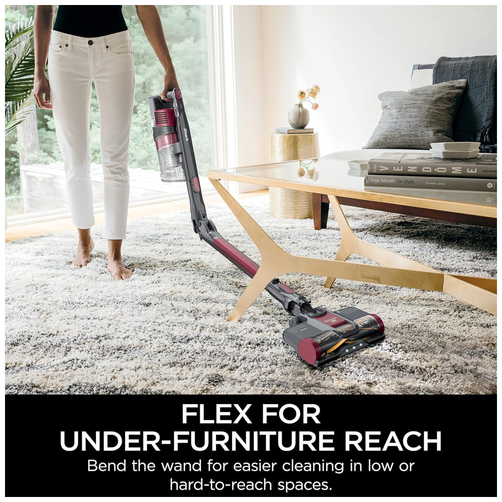 Aspirador de Pó Flexível Sem Fio Recarregável Capacidade 400 ml SHARK IZ163H Rosa escuro - Imagem 5