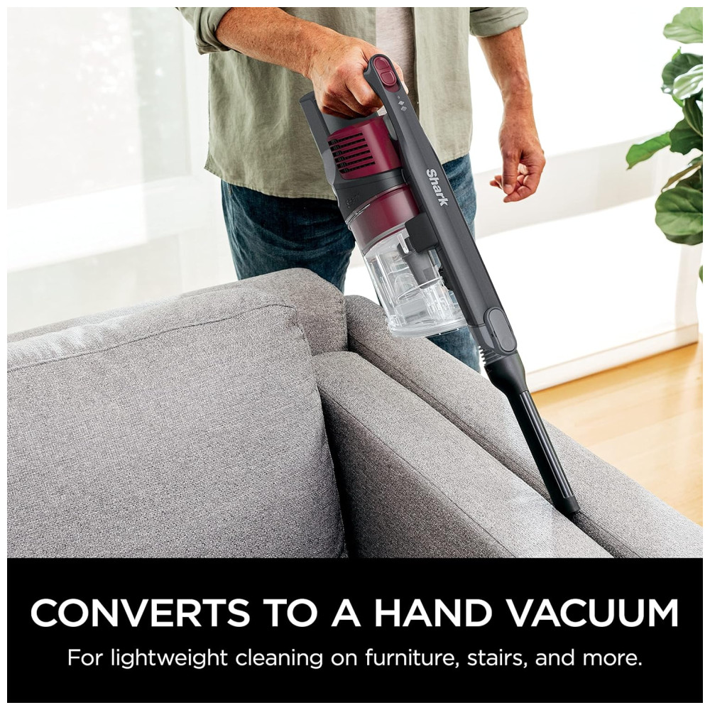 Aspirador de Pó Flexível Sem Fio Recarregável Capacidade 400 ml SHARK IZ163H Rosa escuro - Imagem 6