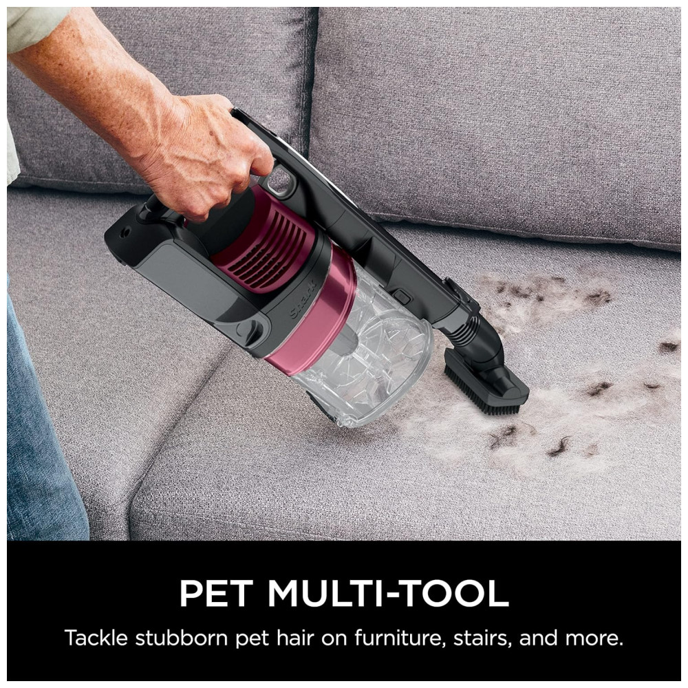 Aspirador de Pó Flexível Sem Fio Recarregável Capacidade 400 ml SHARK IZ163H Rosa escuro - Imagem 7