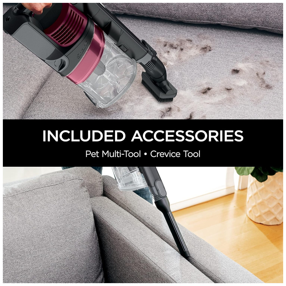 Aspirador de Pó Flexível Sem Fio Recarregável Capacidade 400 ml SHARK IZ163H Rosa escuro - Imagem 8