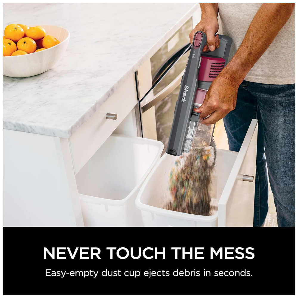 Aspirador de Pó Flexível Sem Fio Recarregável Capacidade 400 ml SHARK IZ163H Rosa escuro - Imagem 9