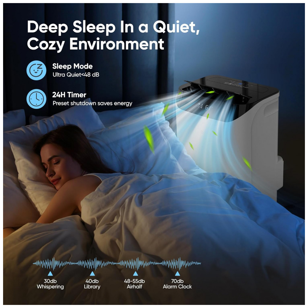 Ar Condicionado Portátil DOMANKI 14.000 BTU Refrigera até 65m² Unidade Portátil Eficiente com Controle Remoto e Kit de Instalação - Imagem 6