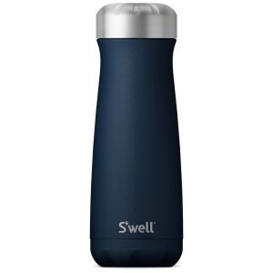 Garrafa Térmica para Água 590mL Isolada a Vácuo de Camada Tripla em Aço Inoxidável Swell Azul Escuro