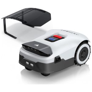 Robô Cortador de Grama ANTHBOT Genie1000 Cinza sem Fio Perimetral RTK+Visão 4 Câmeras para 2000 m² Mapeamento Automático 20 Zonas Evitação de Obstáculos Antifurto Inteligente Controle APP.