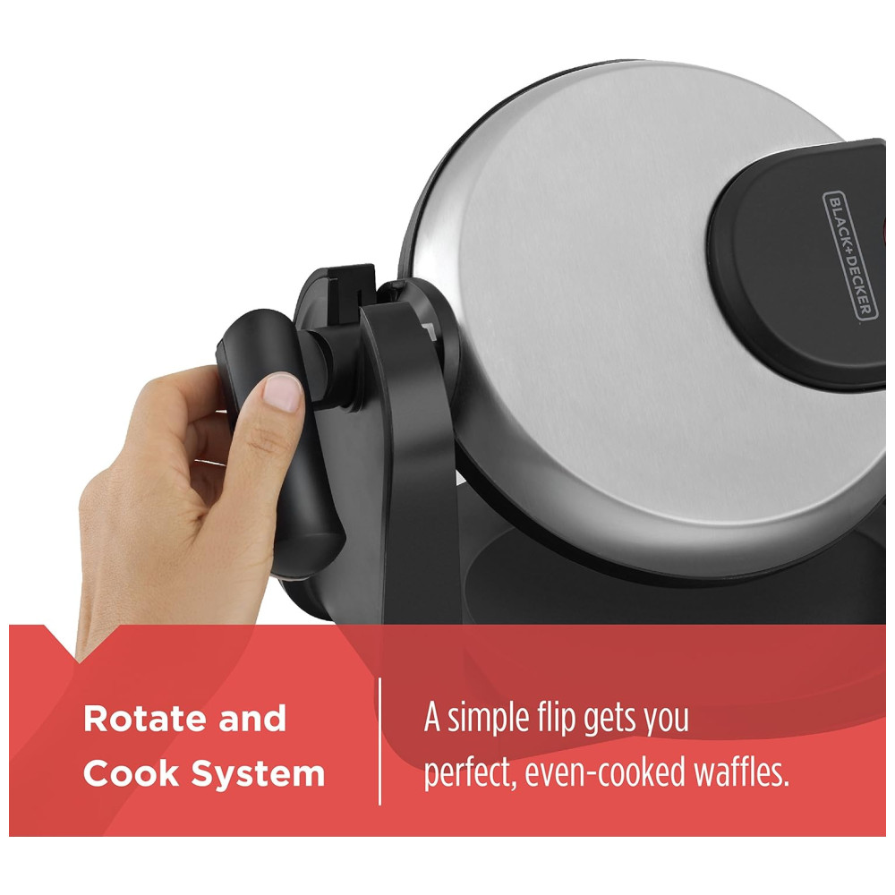 Máquina de Waffle Aço Inox 800W 110v BLACKDECKER WM1404S Prateado - Imagem 3