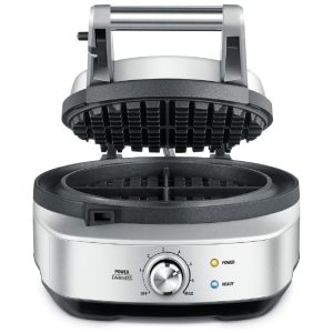 Máquina de waffles sem bagunça aço inoxidável escovado BREVILLE BWM520XL Cinza