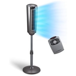 Ventilador de Torre 3 Velocidades com Controle Remoto e Display LED Silencioso 110V 47W LASKO 2535 Cinza