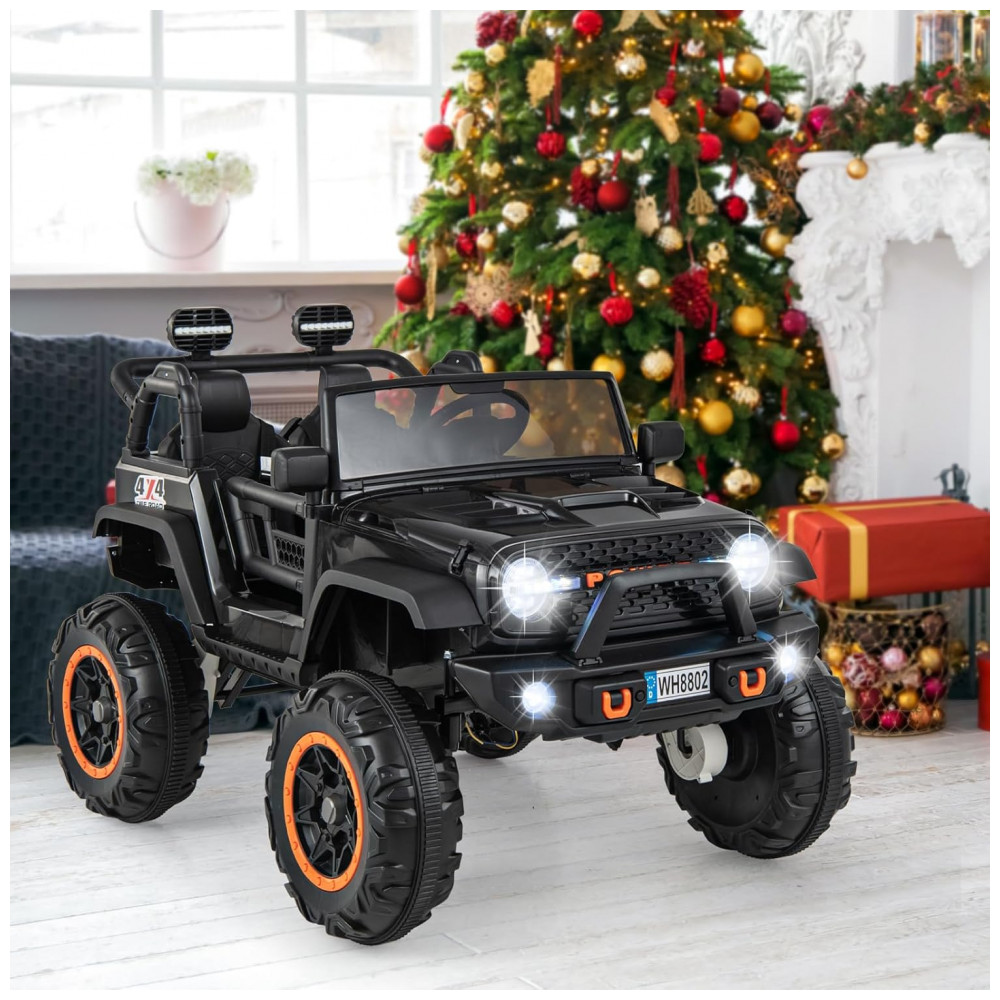 Carrinho Elétrico Infantil INFANS 2 Lugares 4x4, 4 Motores 550W, Jeep SUV, MP3 USB Controle Remoto, 24V, Preto - Imagem 7