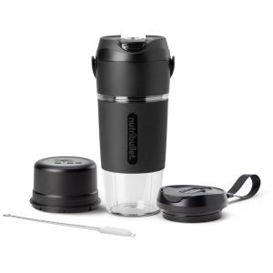Liquidificador Portátil Ideal para Viagens com Alça de Transporte e Carregamento por USB-C Nutribullet Preto