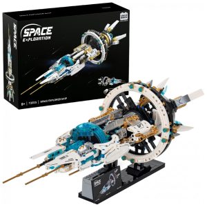 Kit Estação Espacial Interstellar STEM UNCLE BRICK com Motor e Iluminação para Montagem de Nave Espacial com 1144 Peças