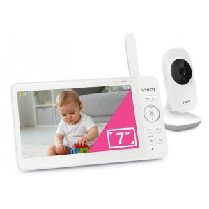 Babá Eletrônica em Vídeo VTech com Tela LCD Colorida de 17 cm Portátil Bateria de Longa Duração Qualidade de Áudio e Vídeo Nítida