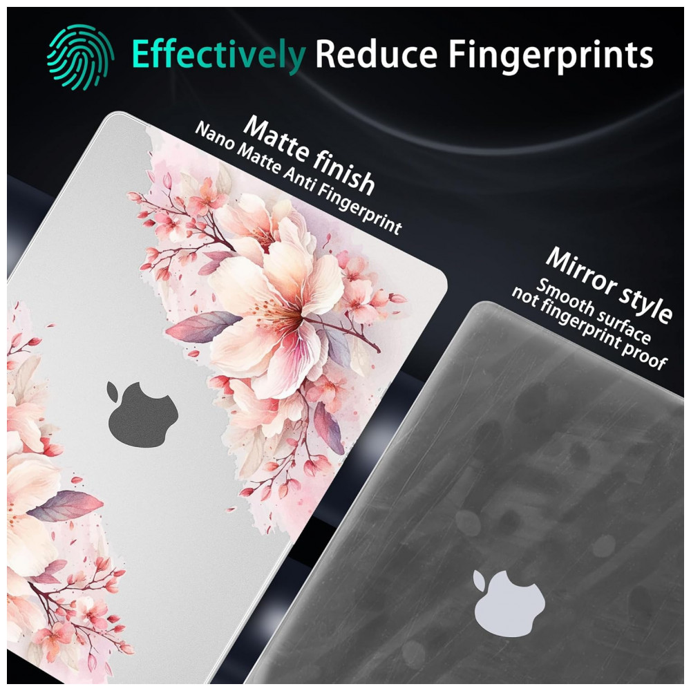 Capa Rígida Tuiklol MacBook Pro 14" Floral Branco – Modelos A3112 A3401 A3185 A2918 A2992 A2779 A2442 com Protetor e Teclado - Imagem 7