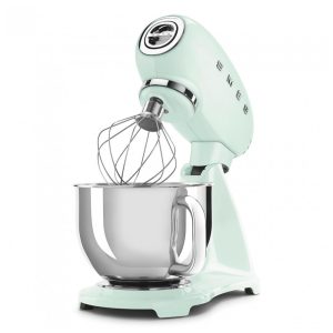 Batedeira planetária Smeg SMF03 Stand Mixer retrô 47L verde pastel 600W 110V com 10 velocidades