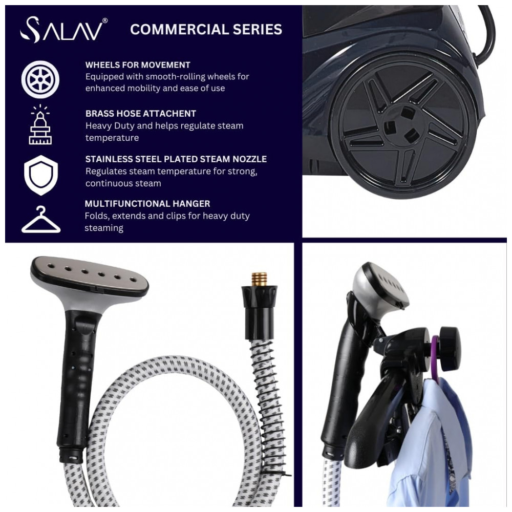 SALAV Vaporizador de Roupas Comercial de Alta Performance com Desligamento Automático Inteligente, Alerta Sonoro, Controle por Pedal, - Imagem 5