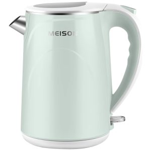 MEISON Chaleira Elétrica 1.5L Aço Inoxidável c Desligamento Automático 110V 1200W Azul