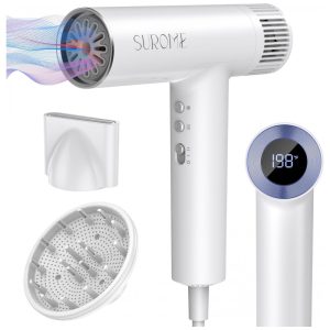 Secador de Cabelo SUROME Profissional 1500W com Motor Brushless 110.000 RPM Controle de Temperatura Inteligente Íons Negativos e 3 Temperaturas