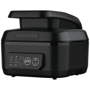 Churrasqueira Elétrica Grill Interno 7 em 1 com Tecnologia Air Fryer 110V George Foreman MCAFD800D Preta