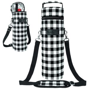 Sacola de transportadora de garrafa única de saco de vinhos Opux. Bolsa de vinho isolada para piquenique.