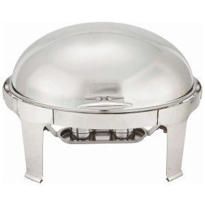 Rechaud Redondo Oval 76L em Aço Inoxidável com 2 Queimadores Winco