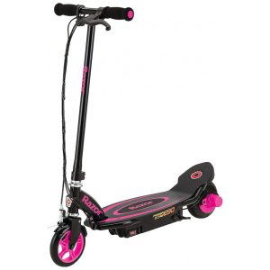 Patinete Elétrico para Crianças Acima de 8 anos Peso Max 55kg Razor E90 Preto e Rosa
