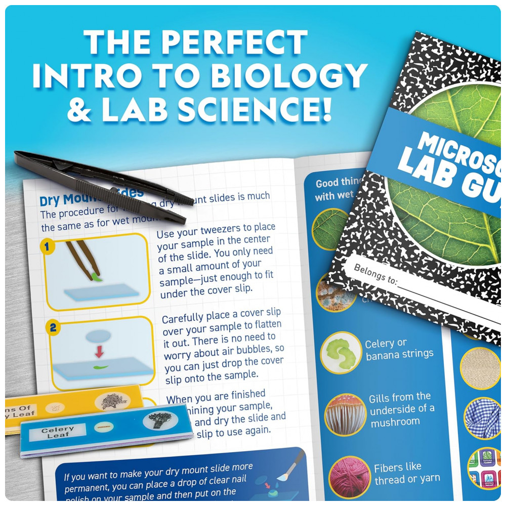 Microscópio Educativo para Crianças – Kit STEM com Aumento até 400×, Presente Criativo, National Geographic - Imagem 6