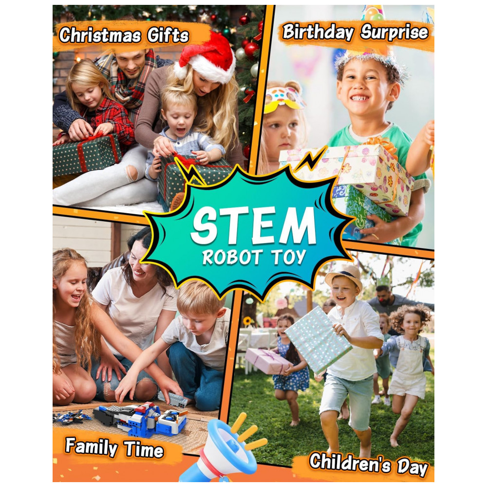 Brinquedo de Construção Aukfa STEM, Kits de Construção para Meninos de 8 a 12 Anos, Blocos de Controle Remoto por Aplicativo, Aprendizado de Ciências, - Imagem 6