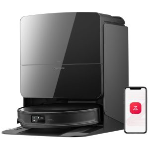 Robô de Limpeza Roborock Saros 10R Potência de Sucção Ultrafino 8cm Tecnologia FlexiArm Autolimpeza Secagem Quente Preto