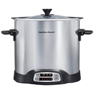 Panela Elétrica 10L Programável Aço Inoxidável 350W 110v HAMILTON BEACH 33196 Prateado