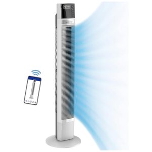 Ventilador de Torre Oscilante com 4 Velocidades Alexa e Temporizador 110V Lasko T48401 Branco