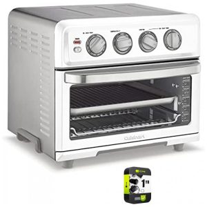 Forno Elétrico Air Fryer Cuisinart TOA-70W 17L Branco 8 Funções Grill Reversível 1800W Timer 60min Inox Fácil Limpeza