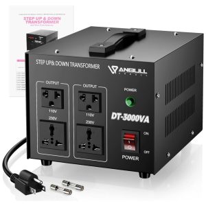 Transformador de Tensão 3000W AC 110V 120V para 220V 240V Anbull Preto