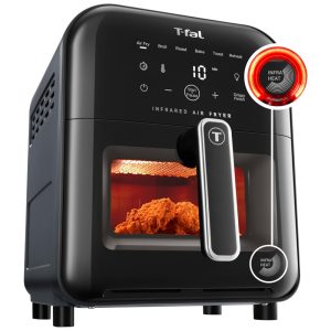 Air Fryer Fritadeira de Ar com Tela Digital de 56L e 7 Funções de Cozimento 110V 1550W T Fal Preta